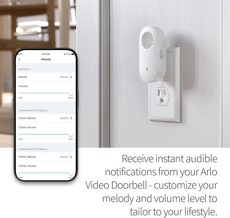 ARLO Chime 2, Built-in Siren, Audible Alerts, Customizable Melodies, Wi-Fi Connected, Compatible with: Wired/Wireless Doorbell Camera, Security Cameras,Smart Home Devices(Does not Work: Pro, Ultra) - Image 5